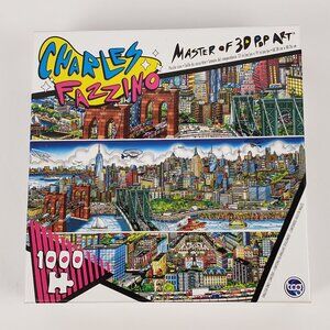 Puzzle 1000 pc Along The East River Charles Fazzino 27x19 TCG Toys 3D Pop Art